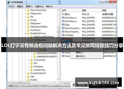 LOL打字没有候选框问题解决方法及常见故障排除技巧分享